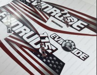 Evinrude 115HP E-tec H.O. 2007-2017 USA Flag Graphite Cowl Outboard Decal Kit Evinrude 115HP E-tec H.O. 2007-2017 USA Flag Graphite Cowl Outboard Decal Kit